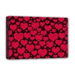 Valentines Day Hearts Pattern Love Red Deluxe Canvas 18  x 12  (Stretched)