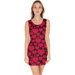 Valentines Day Hearts Pattern Love Red Bodycon Dress