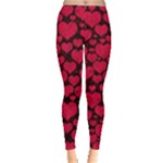 Valentines Day Hearts Pattern Love Red Everyday Leggings 