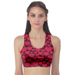 Valentines Day Hearts Pattern Love Red Fitness Sports Bra