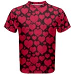 Valentines Day Hearts Pattern Love Red Men s Cotton T-Shirt