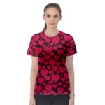 Valentines Day Hearts Pattern Love Red Women s Sport Mesh T-Shirt