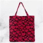 Valentines Day Hearts Pattern Love Red Grocery Tote Bag