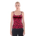 Valentines Day Hearts Pattern Love Red Spaghetti Strap Top