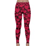 Valentines Day Hearts Pattern Love Red Classic Yoga Leggings