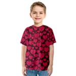 Valentines Day Hearts Pattern Love Red Kids  Sport Mesh T-Shirt