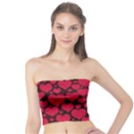 Valentines Day Hearts Pattern Love Red Tube Top