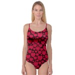 Valentines Day Hearts Pattern Love Red Camisole Leotard 