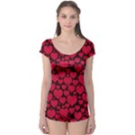 Valentines Day Hearts Pattern Love Red Boyleg Leotard 