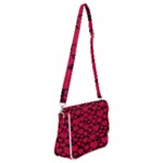 Valentines Day Hearts Pattern Love Red Shoulder Bag with Back Zipper