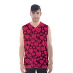 Valentines Day Hearts Pattern Love Red Men s Basketball Tank Top