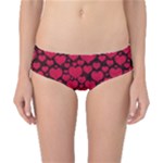 Valentines Day Hearts Pattern Love Red Classic Bikini Bottoms