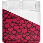 Valentines Day Hearts Pattern Love Red Duvet Cover (King Size)