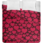 Valentines Day Hearts Pattern Love Red Duvet Cover Double Side (King Size)