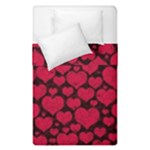 Valentines Day Hearts Pattern Love Red Duvet Cover Double Side (Single Size)