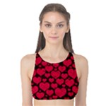 Valentines Day Hearts Pattern Love Red Tank Bikini Top