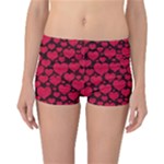 Valentines Day Hearts Pattern Love Red Reversible Boyleg Bikini Bottoms