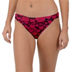 Valentines Day Hearts Pattern Love Red Band Bikini Bottoms