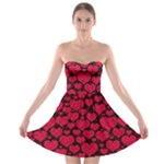 Valentines Day Hearts Pattern Love Red Strapless Bra Top Dress