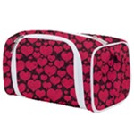 Valentines Day Hearts Pattern Love Red Toiletries Pouch