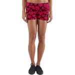 Valentines Day Hearts Pattern Love Red Yoga Shorts