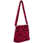 Valentines Day Hearts Pattern Love Red Zipper Messenger Bag