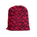 Valentines Day Hearts Pattern Love Red Drawstring Pouch (XL)