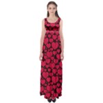 Valentines Day Hearts Pattern Love Red Empire Waist Maxi Dress