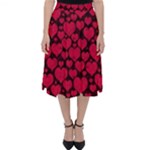 Valentines Day Hearts Pattern Love Red Classic Midi Skirt