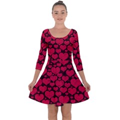 Quarter Sleeve Skater Dress 