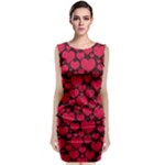 Valentines Day Hearts Pattern Love Red Classic Sleeveless Midi Dress