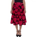 Valentines Day Hearts Pattern Love Red Perfect Length Midi Skirt