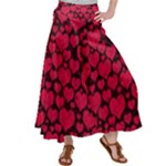 Valentines Day Hearts Pattern Love Red Women s Satin Palazzo Pants