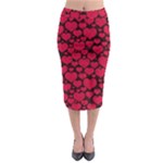 Valentines Day Hearts Pattern Love Red Midi Pencil Skirt