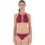 Valentines Day Hearts Pattern Love Red Perfectly Cut Out Bikini Set