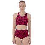 Valentines Day Hearts Pattern Love Red Racer Back Bikini Set