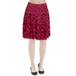 Valentines Day Hearts Pattern Love Red Pleated Skirt