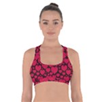 Valentines Day Hearts Pattern Love Red Cross Back Sports Bra