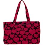 Valentines Day Hearts Pattern Love Red Canvas Work Bag