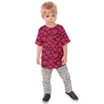 Valentines Day Hearts Pattern Love Red Kids  Raglan T-Shirt