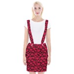 Valentines Day Hearts Pattern Love Red Braces Suspender Skirt