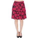 Valentines Day Hearts Pattern Love Red Velvet High Waist Skirt