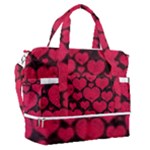 Valentines Day Hearts Pattern Love Red Sports Shoulder Bag with Shoes Compartment