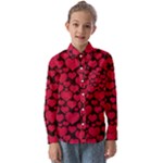 Valentines Day Hearts Pattern Love Red Kids  Long Sleeve Shirt