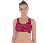 Valentines Day Hearts Pattern Love Red Cross String Back Sports Bra