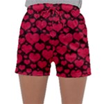 Valentines Day Hearts Pattern Love Red Sleepwear Shorts