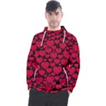 Valentines Day Hearts Pattern Love Red Men s Pullover Hoodie