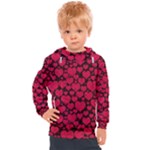 Valentines Day Hearts Pattern Love Red Kids  Hooded Pullover