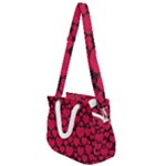 Valentines Day Hearts Pattern Love Red Rope Handles Shoulder Strap Bag