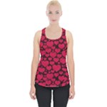 Valentines Day Hearts Pattern Love Red Piece Up Tank Top